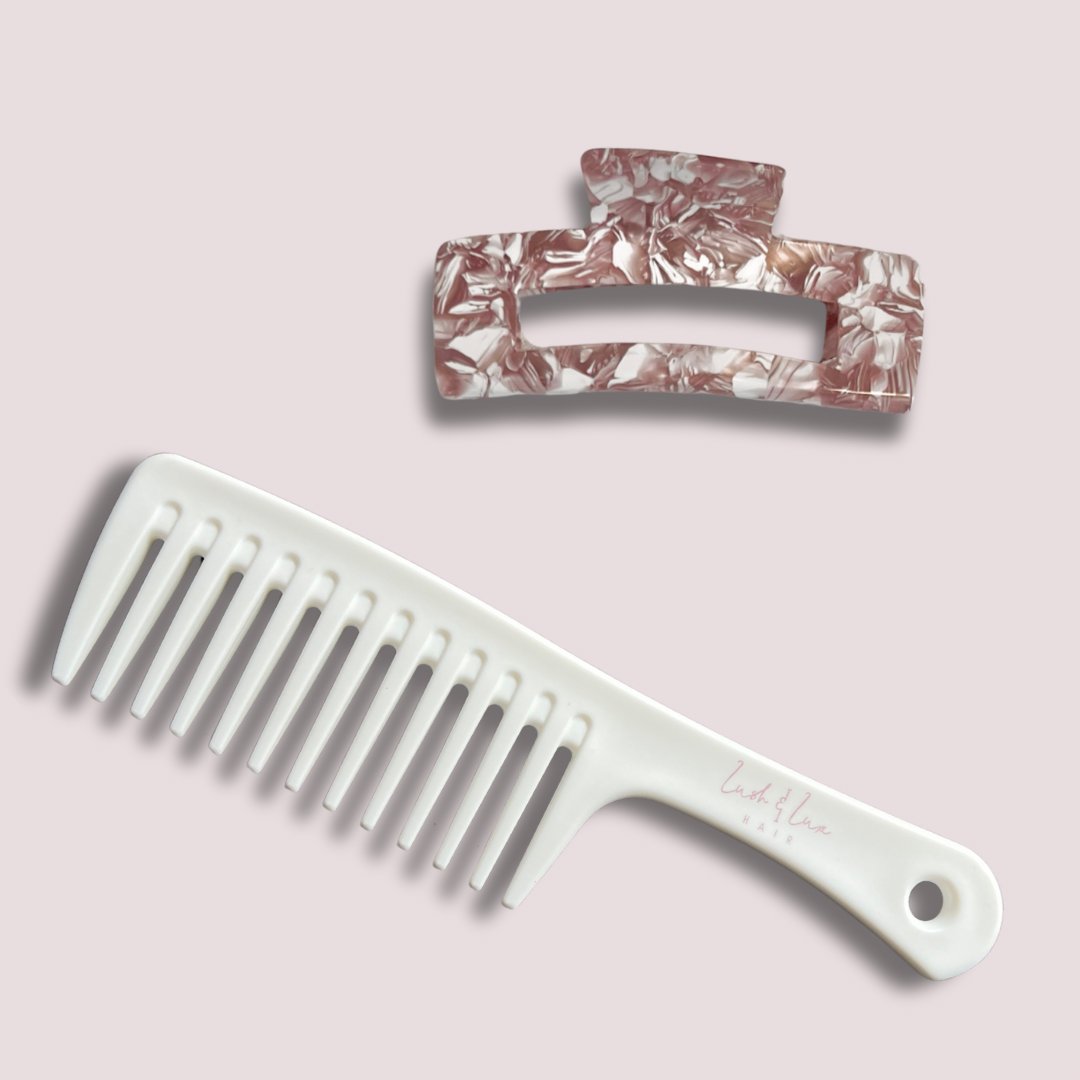 Lush and Luxe Hair comb and luxe grip acetate hair claw 